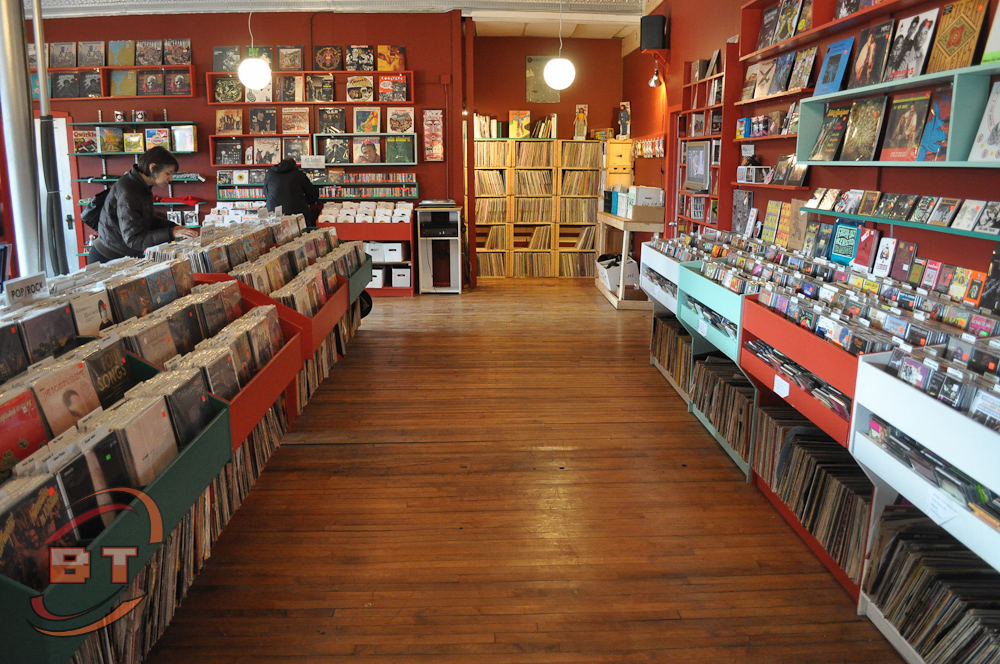 This is the store front. Lots of classic and hard-to-find vinyl, posters, etc.