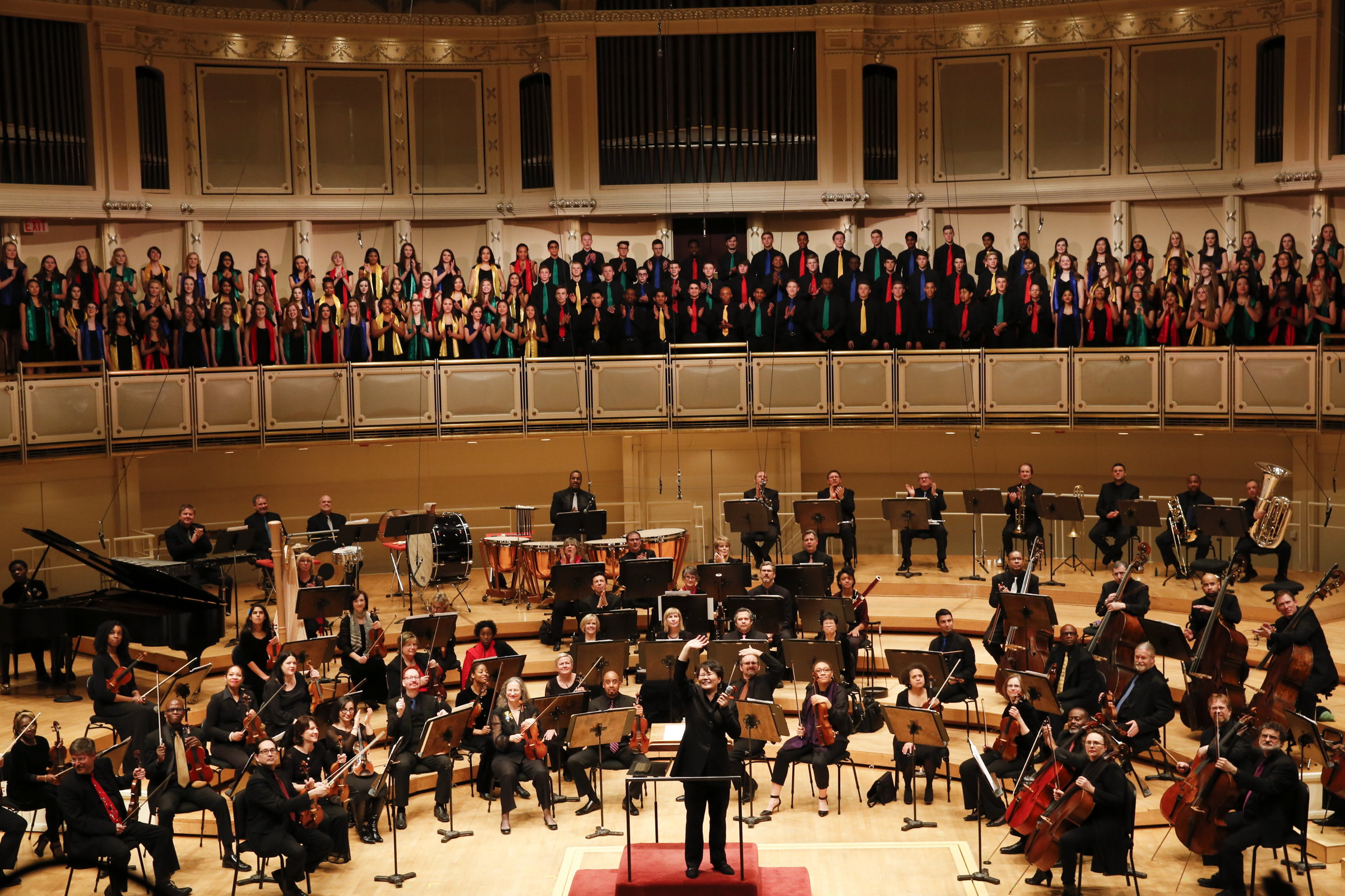 The Chicago Sinfonietta performs it's annual tribute to MLK at Symphony Center on Monday, January 19th, 2015. Photo by Jasmin Shah